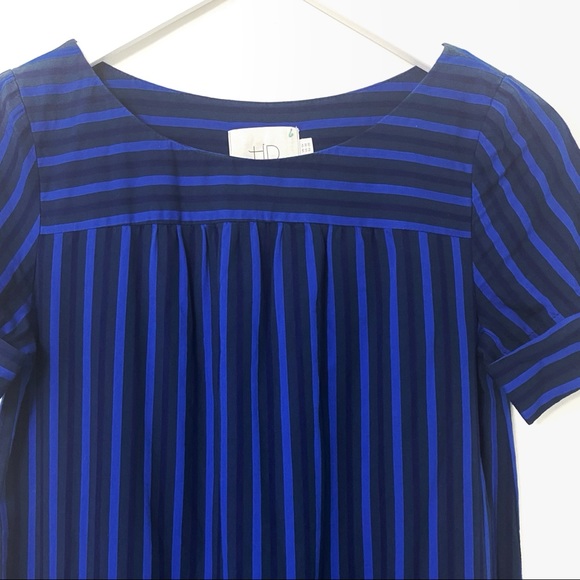 HD in Paris Cerulean Stripe Shift Dress Size: 00 - Picture 4 of 12